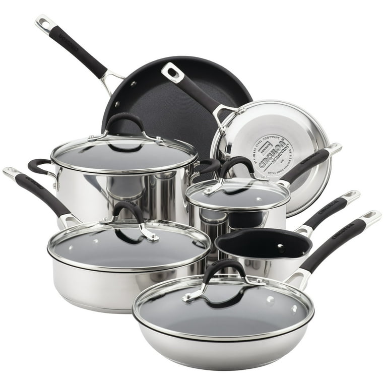 Circulon 11 Piece Momentum Stainless Steel Nonstick Pots and Pans