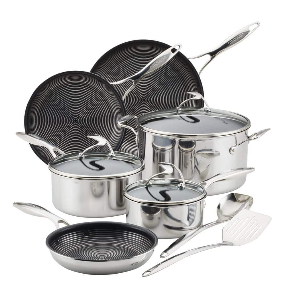 Stainless Steel Non-stick 3-Ply Cookware Set, 11 Piece
