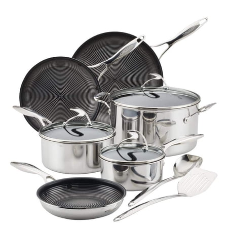 Circulon 11-Piece Stainless Steel Nonstick Cookware Set SteelShield Clad in Silver