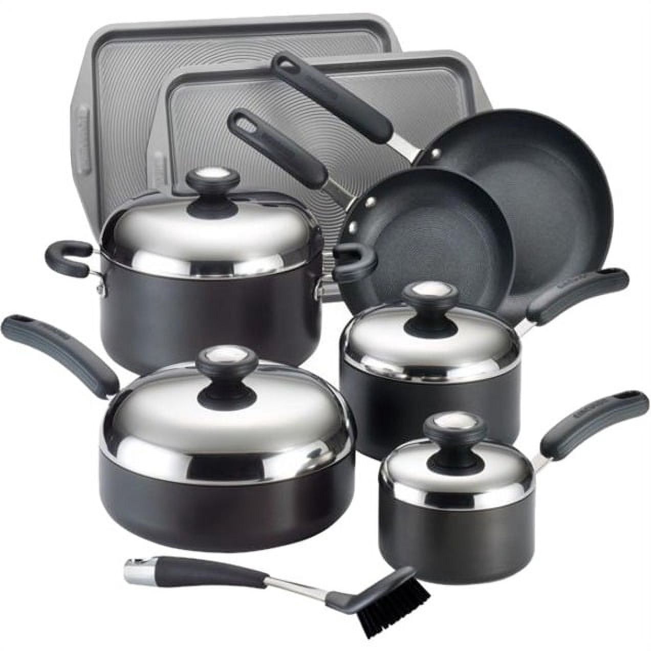 さらに値下げ　Circulon ステンレススチール 2ピース鍋セット Circulon 13-Piece Cookware Set, Black - Walmart.com