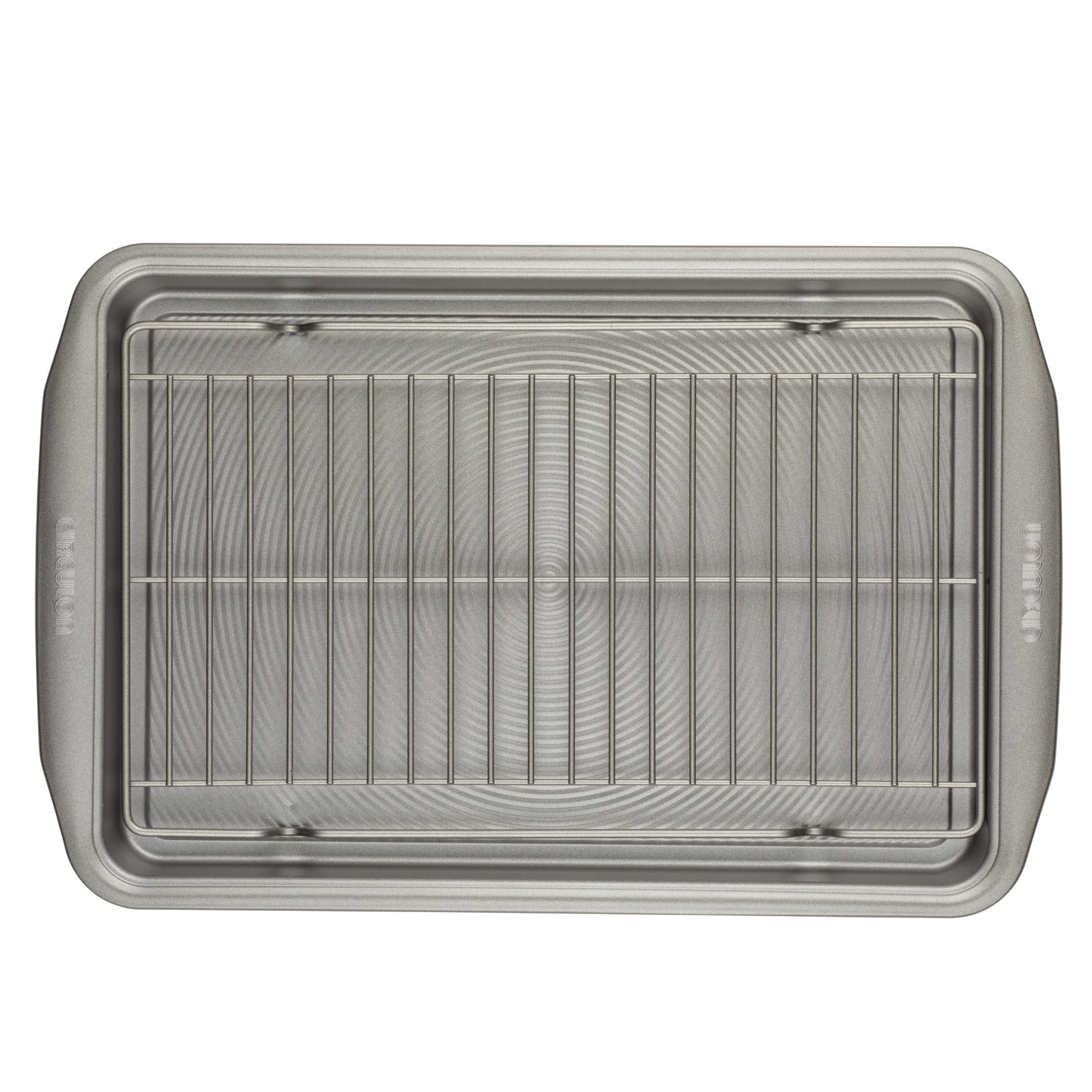 Circulon 15 x 10 Steel Nonstick Baking Sheet, BAKING PAN SET INCLUDES:  10-In x 15-In baking sheet, 2-in-1 cooling racks,Oven safe 450°F(3 Pieces)
