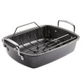 thumbnail image 1 of Circulon 17" x 13" Nonstick Roasting Pan with Easy Serve Rack, Black, 1 of 14
