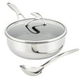 thumbnail image 1 of Circulon 3Piece SteelShield Nonstick Chef Pan with Lid and Cooking Utensil Set, Silver, 1 of 9