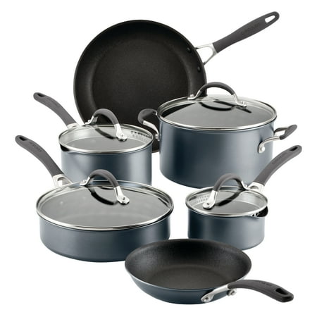 Circulon A1 Series ScratchDefense 10 Piece Nonstick Induction Pots and Pans Set, Graphite
