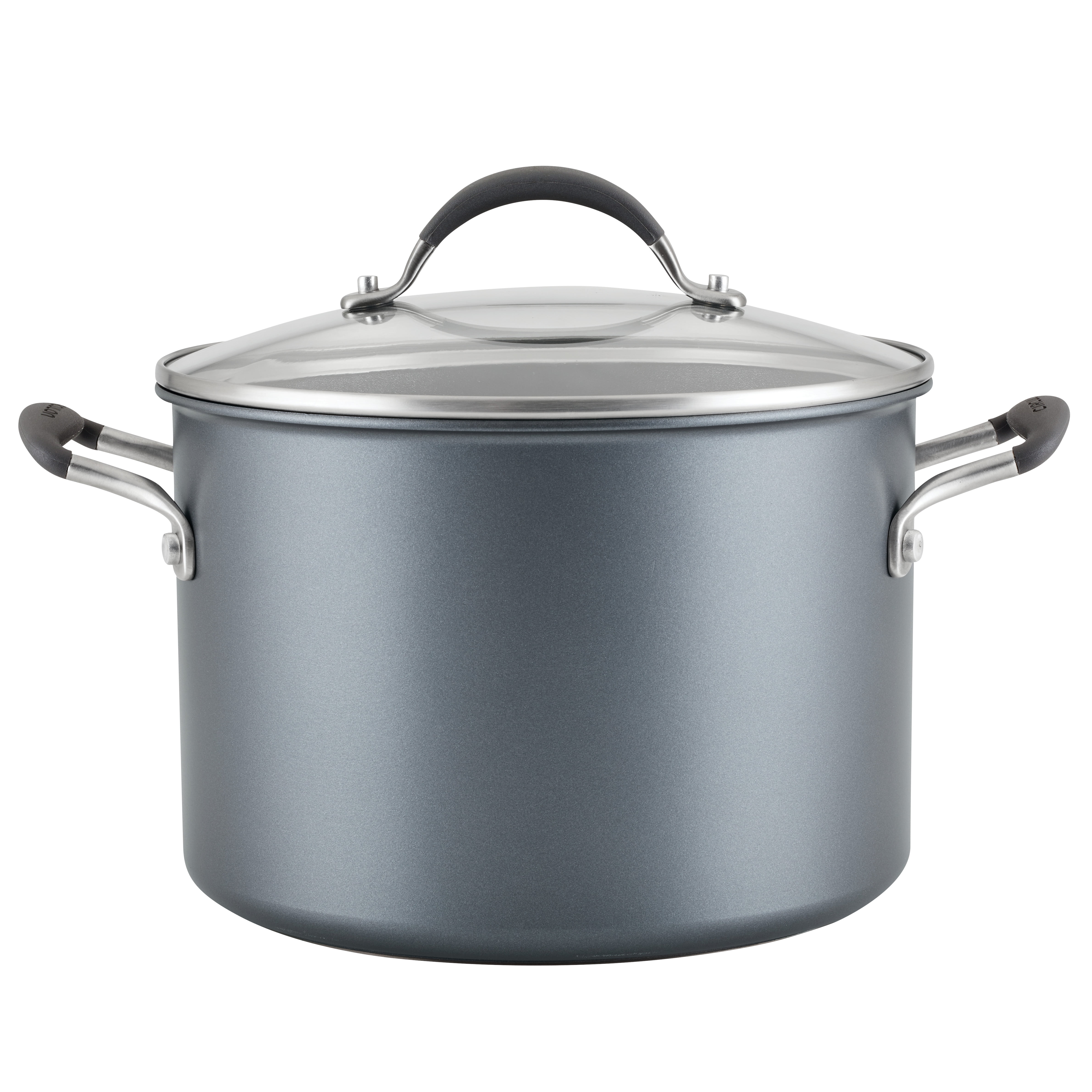 Graphite 8-Quart Nonstick Induction Stockpot with Tempered Glass Lid