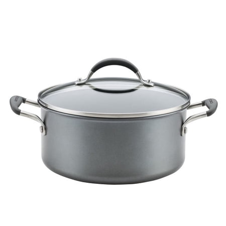 Circulon A1 Series with ScratchDefense 5qt Nonstick Induction Dutch Oven with Lid, Dishwasher and Metal Utensil Safe, Graphite