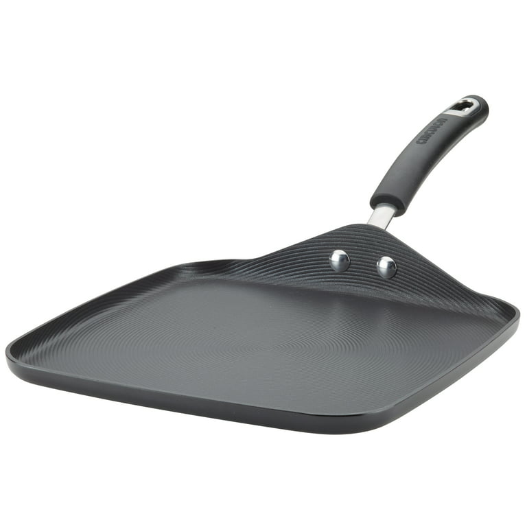 Bobikuke Nonstick Aluminum Square Grill Pan, 7.3 inch, Black, Non-Stick, Induction Compatible