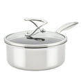 thumbnail image 1 of Circulon Clad Stainless Steel Induction 2 Quart Sauce Pan with Glass Lid, 1 of 8