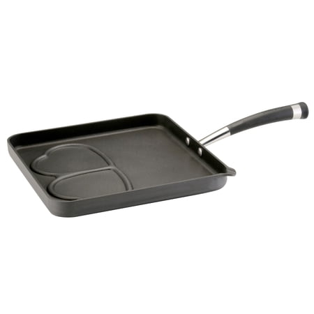 Circulon Contempo Hard-Anodized Sweetheart Griddle, 11-Inch, Black