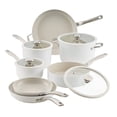 thumbnail image 1 of Circulon Halo with LaserDefense 11pcs Ceramic Nonstick Cookware Set, Dishwasher Safe, Induction and Oven Safe to 500°F, Pearl White, 1 of 7