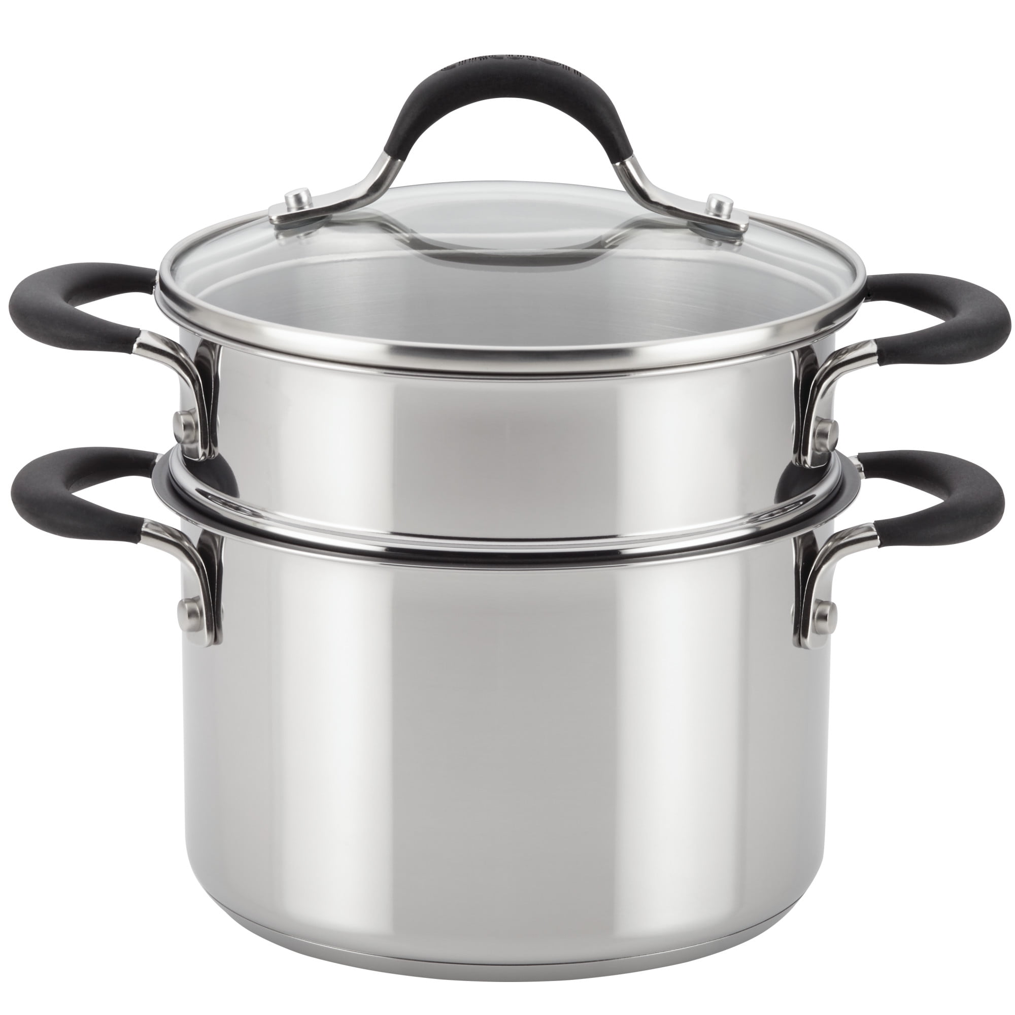 Circulon Momentum Stainless Steel Nonstick 4 qt. Covered Casserole with Locking Lid