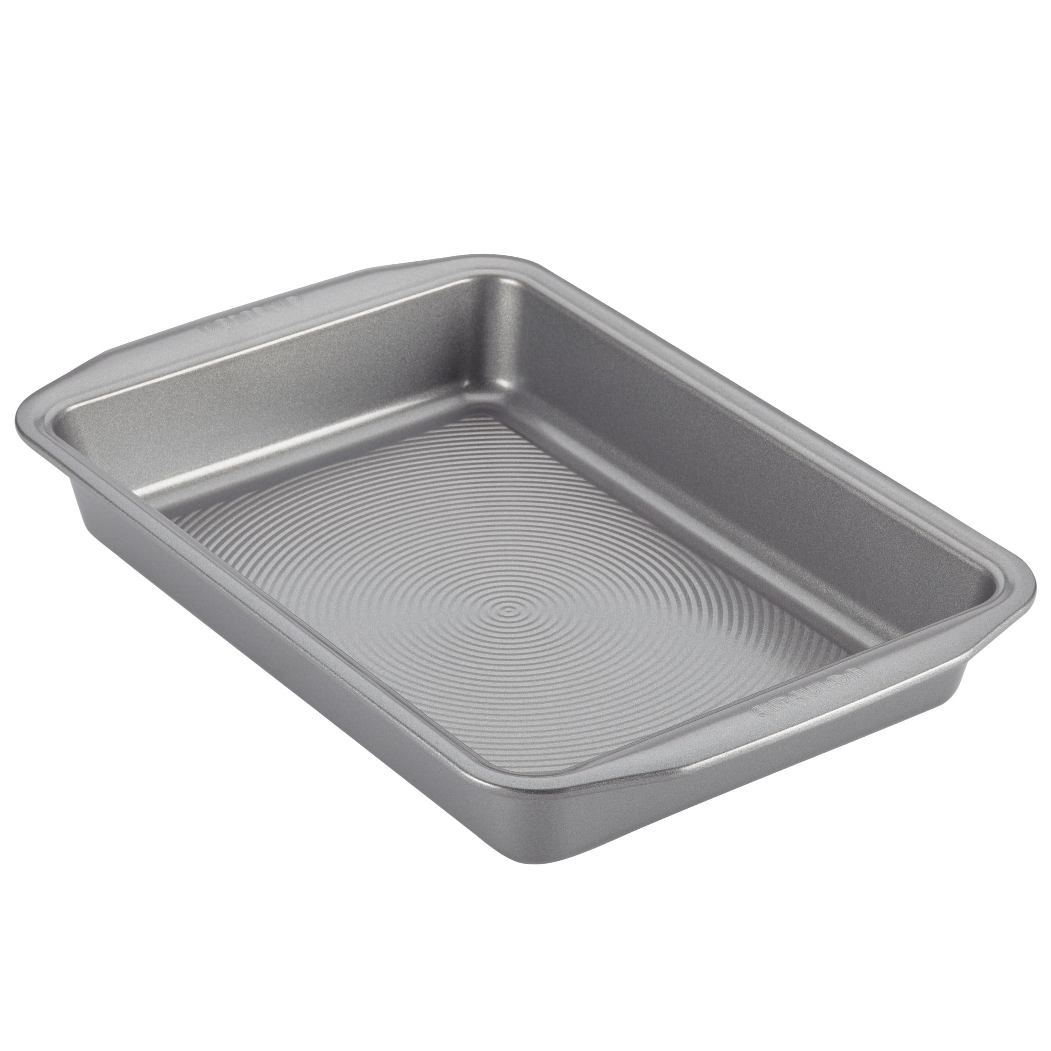 Gray Nonstick Aluminum Rectangular Cake Pan with Wide Handles