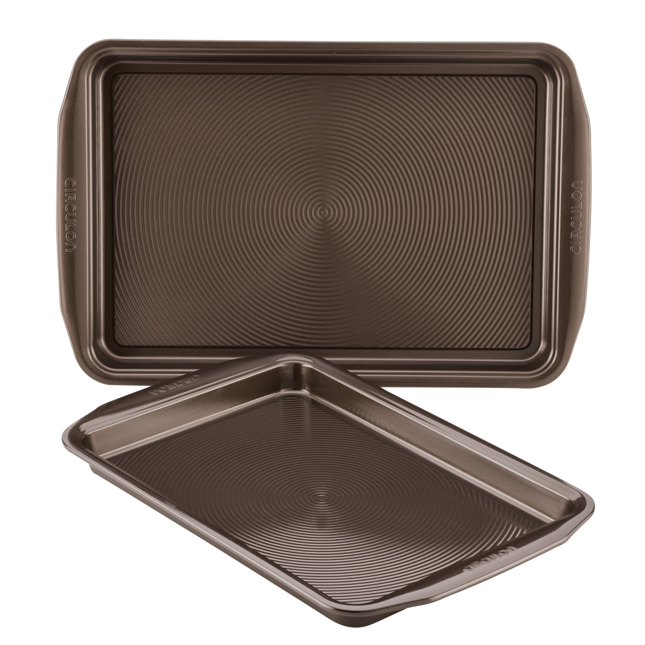 Chocolate Brown Nonstick Aluminum Cookie Sheet Set