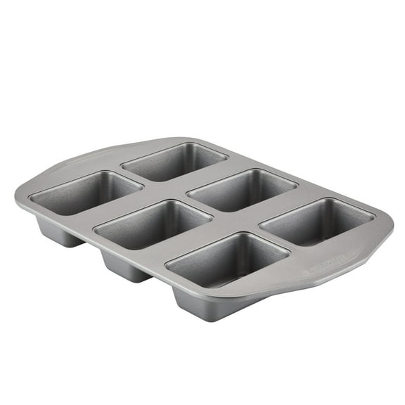 Circulon Nonstick Bakeware Mini Loaf Pan, 6-Cup, Gray