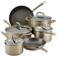 thumbnail image 1 of Circulon Premier Professional 10 Piece Nonstick Aluminum Pots and Pans Set, Cast Stainless Steel with Silicone, 1 of 17