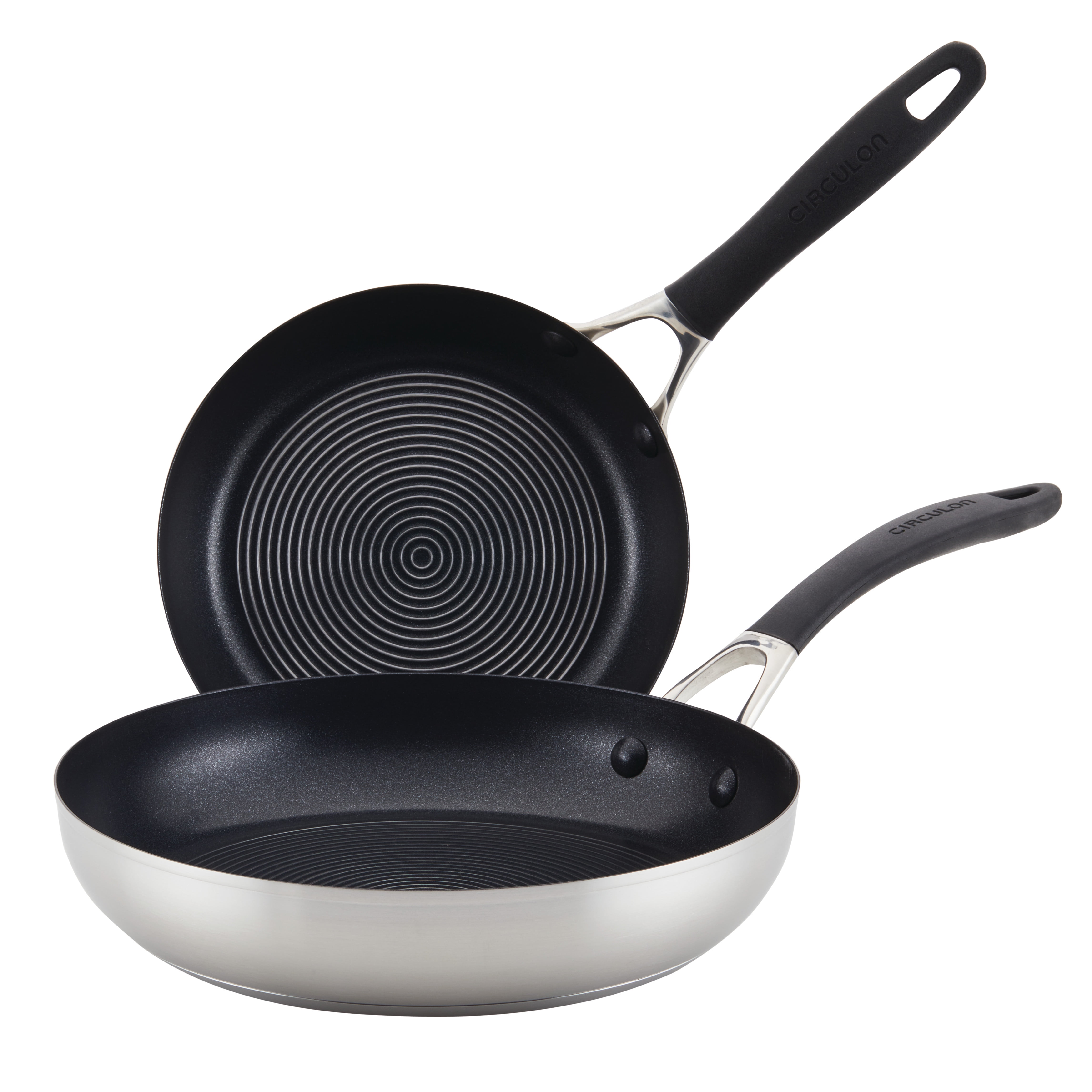 Circulon Stainless Steel Frying Pan Set with SteelShield Hybrid