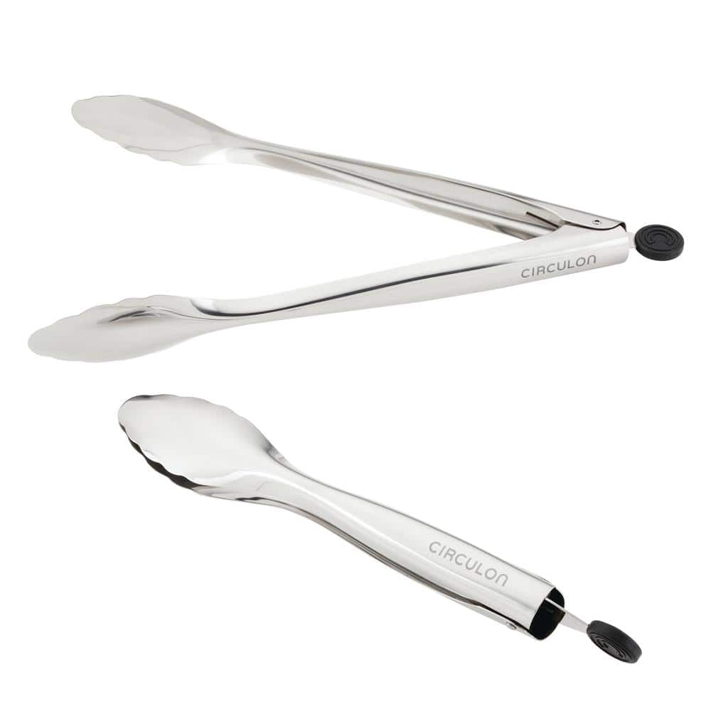 Circulon Stainless Steel Kitchen Cooking Tongs Set, 2 Piece