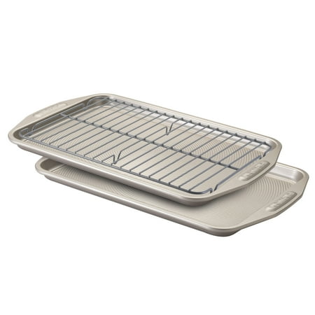 Circulon Steel Nonstick Bakeware 3 Piece Bakeware Set, Gray