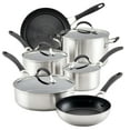 thumbnail image 1 of Circulon SteelShield 10 Piece Stainless and Nonstick Technology, Pots and Pans Set, Silver, 1 of 11
