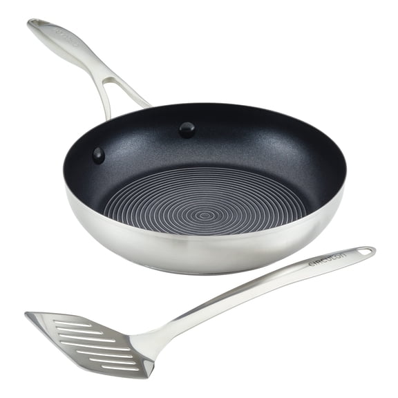 Circulon SteelShield 9.5 inch Stainless and Nonstick Technology and Spatula, Silver