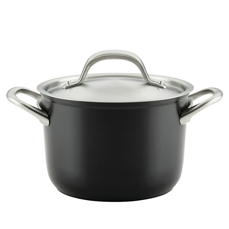 Circulon Contempo 7.5 qt. Hard-Anodized Aluminum Nonstick Stock Pot in  Black with Glass Lid – Monsecta Depot