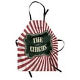thumbnail image 1 of Circus Apron Classical Circus Show Event Advertisement Theme Antique Art Logotype Print, Unisex Kitchen Bib Apron with Adjustable Neck for Cooking Baking Gardening, Ruby Cream Emerald, by Ambesonne, 1 of 3