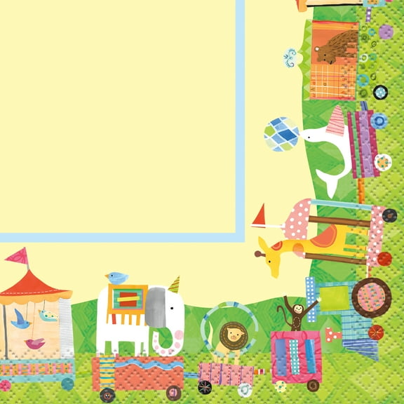 Circus Baby Shower Paper Cocktail Napkins, 5 in, 16ct