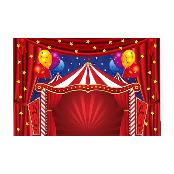 Circus Backdrop 6x4Ft Carnival Theme Party Decorations, Circus Trunk or Treat Photo Background for Birthday Photography