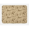 thumbnail image 1 of Circus Bath Mat, Continuous Sketchy Drawn Funny Elements Various Entertainment Tricks Animals, Plush Bathroom Decor Mat with Non Slip Backing, 29.5" X 17.5", Beige Chocolate, by Ambesonne, 1 of 2