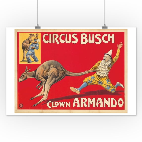 Circus Busch Vintage Poster (artist: Anonymous) Germany c. 1910 (12x18 Art Print, Wall Decor Travel Poster)