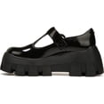 thumbnail image 1 of Circus By Sam Edelman Amy Black Rounded Toe Buckle Strap Lug Sole Mules Shoes (Black, 8.5), 1 of 5