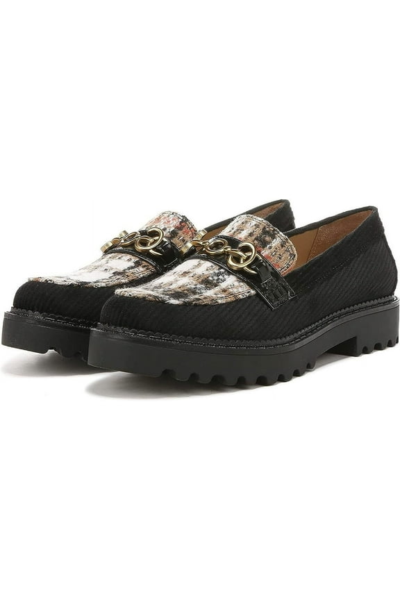 Circus By Sam Edelman Deana Black/Black Multi/Black Rounded Toe Slip On Loafers (Black/Black Multi/Black, 6.5)