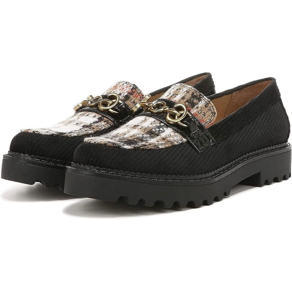 Circus By Sam Edelman Deana Black/Black Multi/Black Rounded Toe Slip On Loafers (Black/Black Multi/Black, 9)