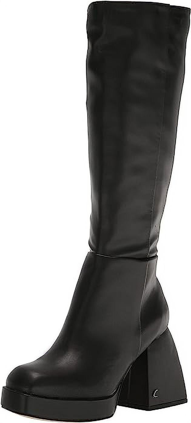 Sam Edelman Stivali Alti Donna Kylie Paillettes - Colore Argento Stardust, Punta Quadrata