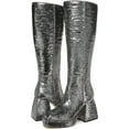 thumbnail image 1 of Circus By Sam Edelman Kylie Stardust Silver Square Toe Knee High Block Heel Boot (Stardust Silver, 6), 1 of 4