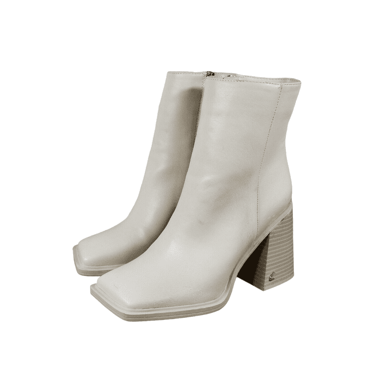 Circus By Sam Edelman Layla 2 Modern Ivory Square Toe Stacked Block Heel Boots Modern Ivory 8 Walmart