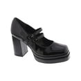 thumbnail image 1 of Circus By Sam Edelman Pepper Black Slip On Squared Toe Buckle Strap Heel Pumps (Black, 10), 1 of 3