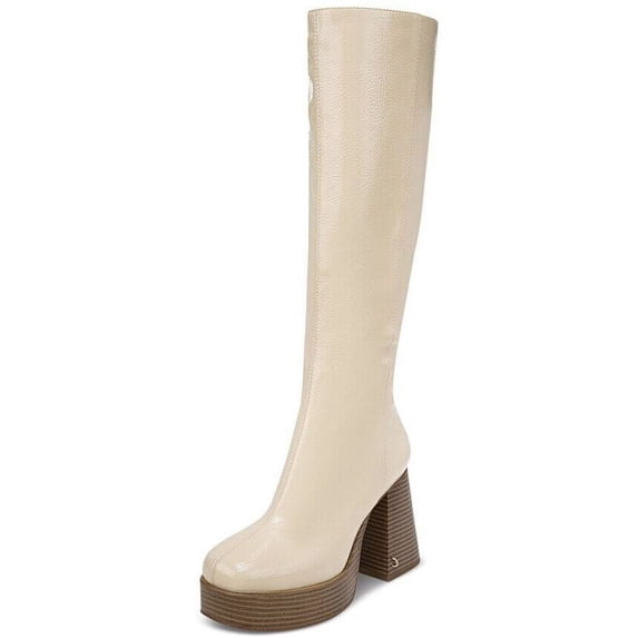 Circus By Sam Edelman Sandy Egg Shell Pull On Knee High Chunky Platforms Boots (Egg Shell, 5)
