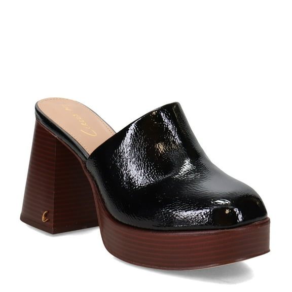 Circus By Sam Edelman Shay Black Slip On Block High Heel Platform Mules Shoes (Black, 8.5)