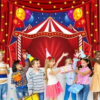 Circus Carnival Background 6X4ft Carnival Theme Party Decorations Circus Trunk Or Treat Decor Banner Birthday Photography Background, A