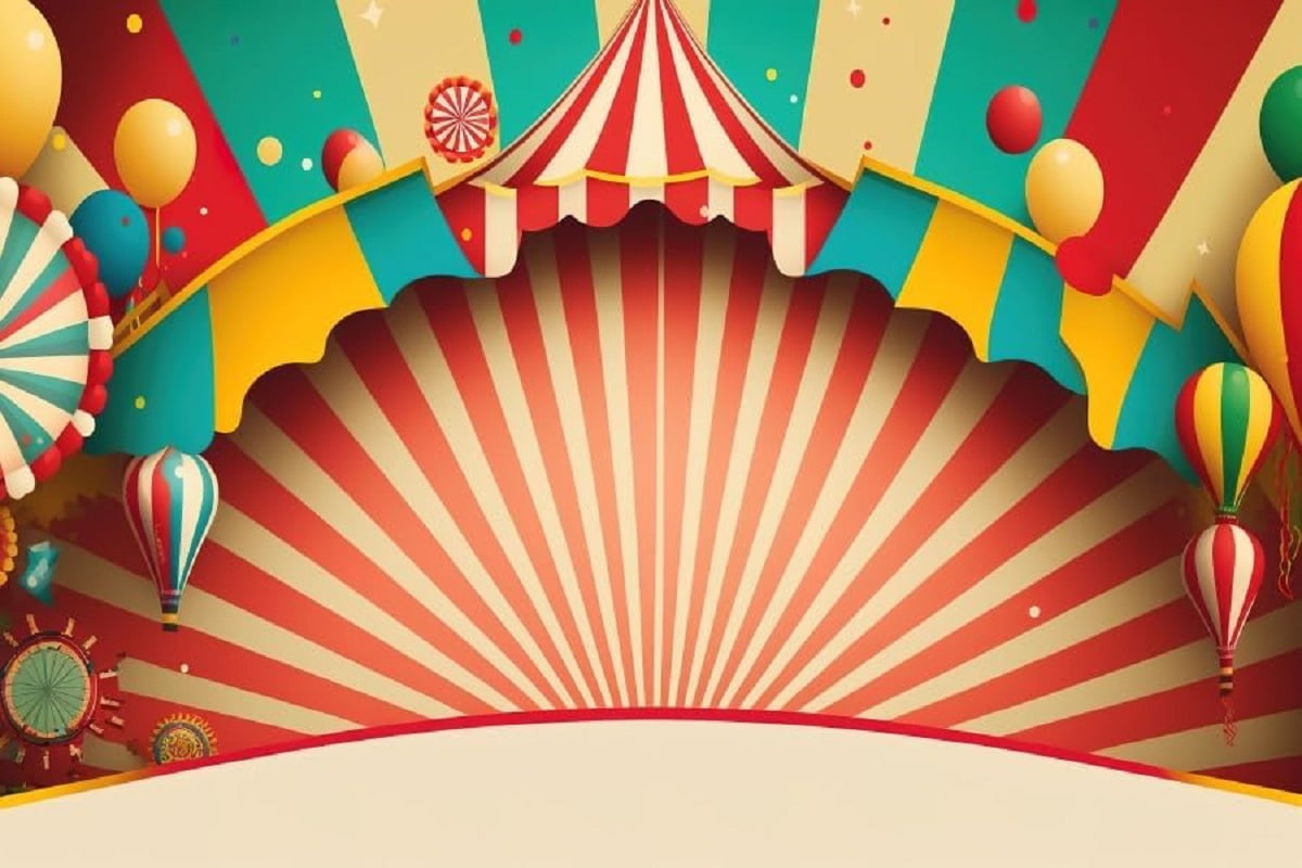 Circus Carnival Photography Backdrop Colorful Big Top Tt Background ...