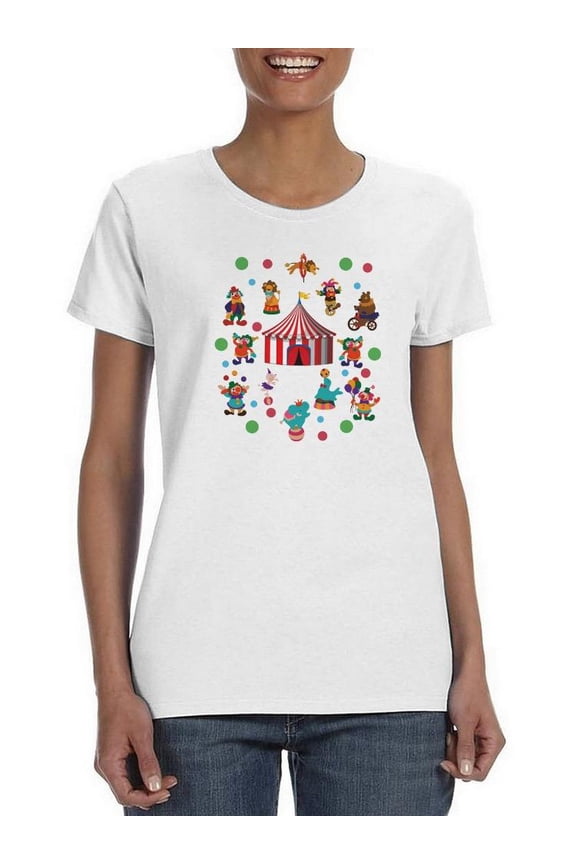 Circus Carnival T-Shirt Women -SPIdeals Designs, Female Large