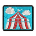 thumbnail image 1 of Circus Carnival Tent Applique Multi-Color Embroidered Iron-On Patch - 3.5 Inch Large, 1 of 5