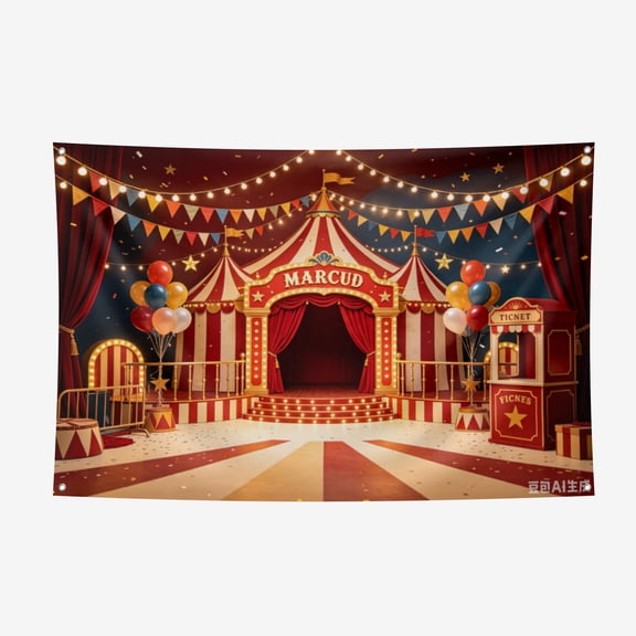 Circus Carnival Theme Party Photo Backdrop Carnival Party Decorations Stars Birthday Party Photography Background Photo Booth Props