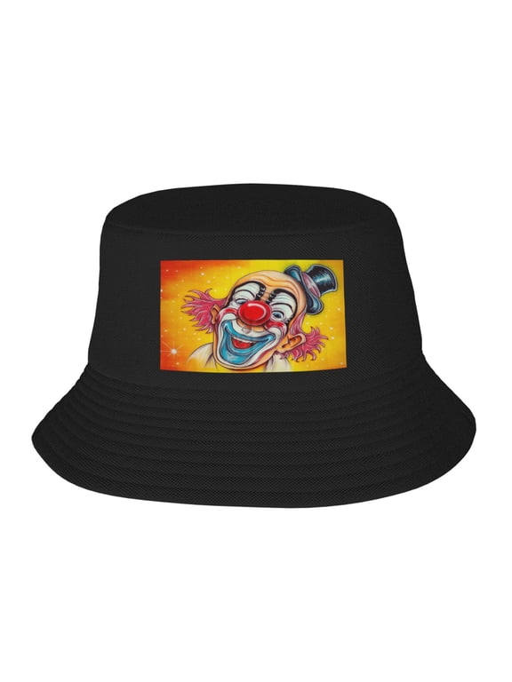 Circus Clown Bucket Hat For Womens And Mens Outdoor Beach Fisherman Hat Sun Hat