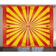 thumbnail image 1 of Ambesonne Circus Curtains 2 Panel Set, Retro Flyer Background, 108" x 63", Multicolor, 1 of 3