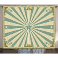 thumbnail image 1 of Ambesonne Circus Curtains 2 Panel Set, Stars Beams Rays Frame, 108" x 63", Multicolor, 1 of 3