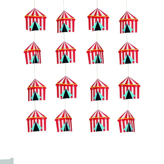 Circus Decorative Hanging Curtain 3D - 4 Pack 10x76 cm Circus Theme, Circus Birthday Party