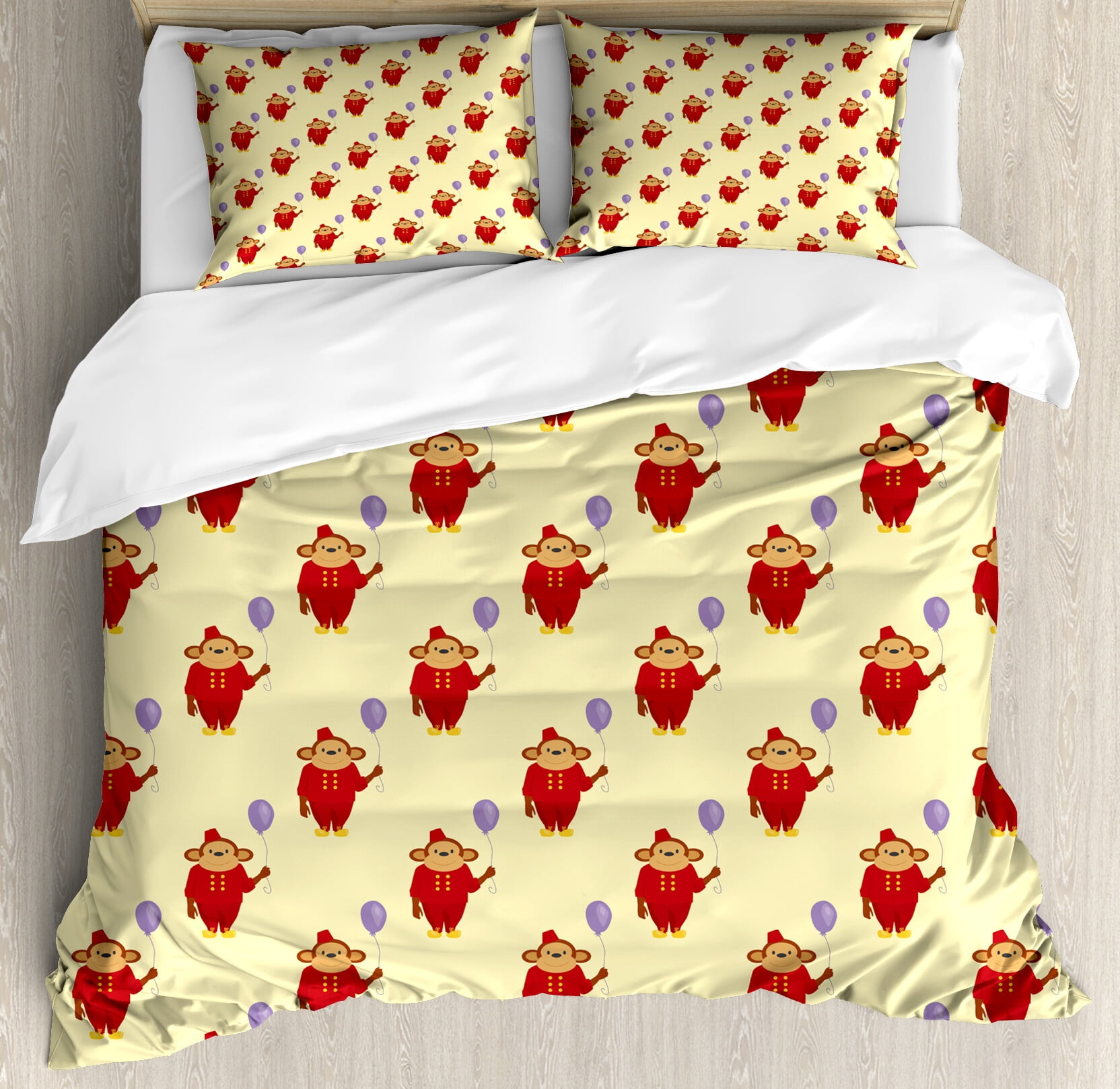 Pattern Print Circus Duvet Cover Bedding Set