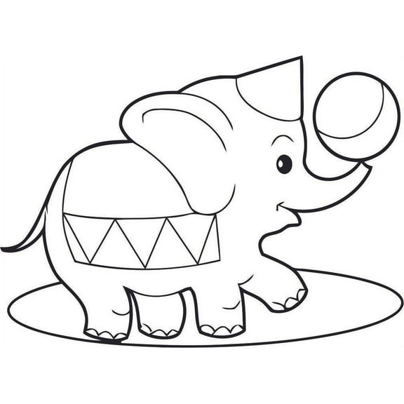 Circus Elephant Ball Elephants Animal Animals Cartoon Wall Sticker Art Decal for Girls Boys Room Bedroom Nursery Kindergarten House Fun Home Decor Stickers Wall Art Vinyl Decoration Size (27x30 inch)